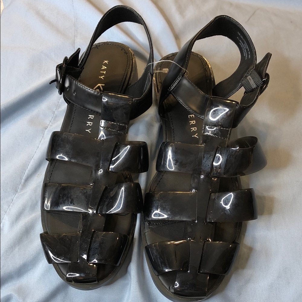 Katy Perry Collections Black Jelly Gladiator Sandals